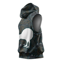 New Zealand is Calling and I Must Go Sleeveless Hoodie Kiwi Bird Silhouette