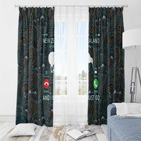 New Zealand is Calling and I Must Go Window Curtain Kiwi Bird Silhouette TS04 - Polynesian Pride