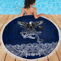 American Samoa Eagle Beach Blanket Sea Turtle Traditional Polynesian Tribal Tattoo TS04 - Polynesian Pride