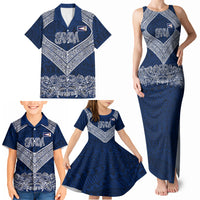 American Samoa Eagle Family Matching Tank Maxi Dress and Hawaiian Shirt Sea Turtle Traditional Polynesian Tribal Tattoo TS04 - Polynesian Pride