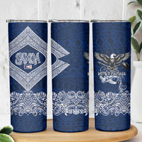 American Samoa Eagle Skinny Tumbler Sea Turtle Traditional Polynesian Tribal Tattoo TS04 - Polynesian Pride