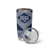 American Samoa Eagle Tumbler Cup Sea Turtle Traditional Polynesian Tribal Tattoo