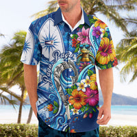American Samoa Pago Pago Hawaiian Shirt Sea Turtle And Fruit Bat - Tropical Hibiscus Flowers Polynesian TS04 - Polynesian Pride