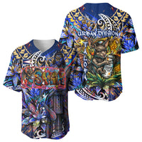 American Samoa Warrior Baseball Jersey Polynesian Fruit Bat Talofa Urban Graffiti Street Art
