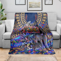 American Samoa Warrior Blanket Polynesian Fruit Bat Talofa Urban Graffiti Street Art