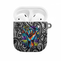 Chur Bro Shaka Sign AirPods Case New Zealand Koru Colorful Graffiti Splash TS04 Multicolor - Polynesian Pride