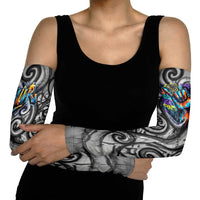 Chur Bro Shaka Sign Arm Sleeves New Zealand Koru Colorful Graffiti Splash TS04 - Polynesian Pride