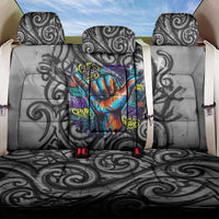 Chur Bro Shaka Sign Back Car Seat Cover New Zealand Koru Colorful Graffiti Splash TS04 One Size Multicolor - Polynesian Pride