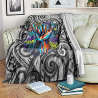 Chur Bro Shaka Sign Blanket New Zealand Koru Colorful Graffiti Splash TS04 Multicolor - Polynesian Pride