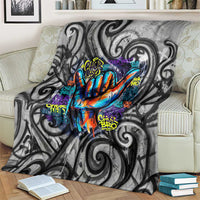 Chur Bro Shaka Sign Blanket New Zealand Koru Colorful Graffiti Splash TS04 - Polynesian Pride