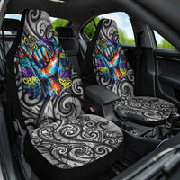 Chur Bro Shaka Sign Car Seat Cover New Zealand Koru Colorful Graffiti Splash TS04 One Size Multicolor - Polynesian Pride