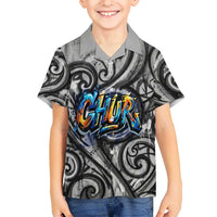 Chur Bro Shaka Sign Hawaiian Shirt New Zealand Koru Colorful Graffiti Splash