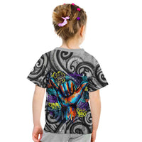 Chur Bro Shaka Sign Kid T Shirt New Zealand Koru Colorful Graffiti Splash TS04 - Polynesian Pride