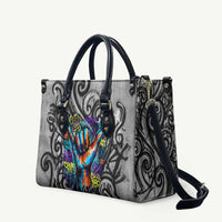 Chur Bro Shaka Sign Leather Bag New Zealand Koru Colorful Graffiti Splash TS04 Multicolor - Polynesian Pride