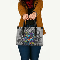 Chur Bro Shaka Sign Leather Bag New Zealand Koru Colorful Graffiti Splash TS04 - Polynesian Pride