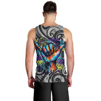Chur Bro Shaka Sign Men Tank Top New Zealand Koru Colorful Graffiti Splash TS04 - Polynesian Pride