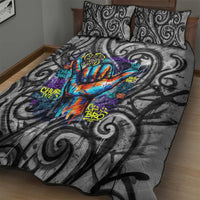 Chur Bro Shaka Sign Quilt Bed Set New Zealand Koru Colorful Graffiti Splash TS04 - Polynesian Pride