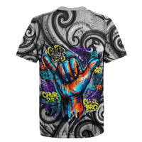 Chur Bro Shaka Sign Rugby Jersey New Zealand Koru Colorful Graffiti Splash TS04 - Polynesian Pride