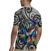Chur Bro Shaka Sign Rugby Jersey New Zealand Koru Colorful Graffiti Splash TS04 - Polynesian Pride