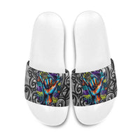 Chur Bro Shaka Sign Slide Sandals New Zealand Koru Colorful Graffiti Splash TS04 Multicolor - Polynesian Pride