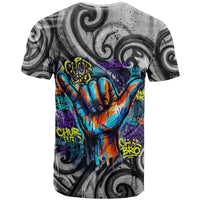 Chur Bro Shaka Sign T Shirt New Zealand Koru Colorful Graffiti Splash TS04 - Polynesian Pride