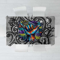 Chur Bro Shaka Sign Tablecloth New Zealand Koru Colorful Graffiti Splash TS04 Multicolor - Polynesian Pride