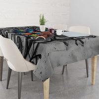 Chur Bro Shaka Sign Tablecloth New Zealand Koru Colorful Graffiti Splash TS04 - Polynesian Pride