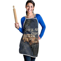 New Zealand She’ll Be Right Apron NZ Slang No. 8 Wire Map Pattern TS04 - Polynesian Pride