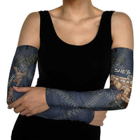 New Zealand She’ll Be Right Arm Sleeves NZ Slang No. 8 Wire Map Pattern TS04 - Polynesian Pride