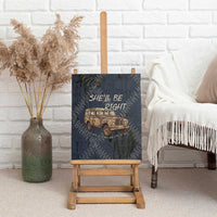 New Zealand She’ll Be Right Canvas Wall Art NZ Slang No. 8 Wire Map Pattern TS04 - Polynesian Pride
