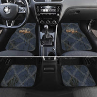 New Zealand She’ll Be Right Car Mats NZ Slang No. 8 Wire Map Pattern TS04 Set 4pcs Navy Slate - Polynesian Pride