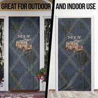 New Zealand She’ll Be Right Door Cover NZ Slang No. 8 Wire Map Pattern TS04 - Polynesian Pride