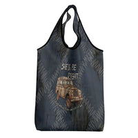 New Zealand She’ll Be Right Grocery Bag NZ Slang No. 8 Wire Map Pattern TS04 - Polynesian Pride