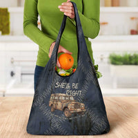 New Zealand She’ll Be Right Grocery Bag NZ Slang No. 8 Wire Map Pattern TS04 - Polynesian Pride