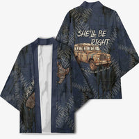 New Zealand She’ll Be Right Kimono NZ Slang No. 8 Wire Map Pattern TS04 - Polynesian Pride