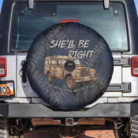 New Zealand She’ll Be Right Spare Tire Cover NZ Slang No. 8 Wire Map Pattern TS04 Navy Slate - Polynesian Pride