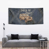 New Zealand She’ll Be Right Tapestry NZ Slang No. 8 Wire Map Pattern TS04 - Polynesian Pride