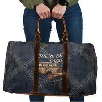 New Zealand She’ll Be Right Travel Bag NZ Slang No. 8 Wire Map Pattern TS04 Navy Slate - Polynesian Pride