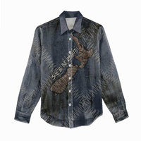 New Zealand She’ll Be Right Women Casual Shirt NZ Slang No. 8 Wire Map Pattern TS04 - Polynesian Pride