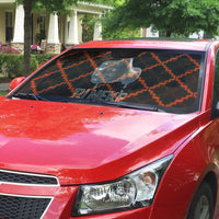 Tu Meke Maori New Zealand Slang Auto Sun Shade with Glow Neon Step Style TS04 - Polynesian Pride