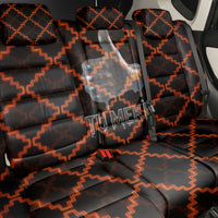 Tu Meke Maori New Zealand Slang Back Car Seat Cover with Glow Neon Step Style