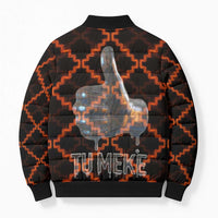 Tu Meke Maori New Zealand Slang Bomber Puffer Jacket with Glow Neon Step Style TS04 - Polynesian Pride