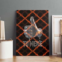 Tu Meke Maori New Zealand Slang Canvas Wall Art with Glow Neon Step Style TS04 - Polynesian Pride