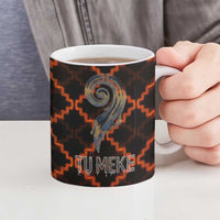 Tu Meke Maori New Zealand Slang Ceramic Mug with Glow Neon Step Style TS04 - Polynesian Pride