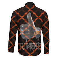 Tu Meke Maori New Zealand Slang Family Matching Mermaid Dress and Hawaiian Shirt with Glow Neon Step Style