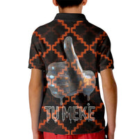 Tu Meke Maori New Zealand Slang Kid Polo Shirt with Glow Neon Step Style TS04 - Polynesian Pride
