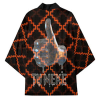 Tu Meke Maori New Zealand Slang Kimono with Glow Neon Step Style TS04 - Polynesian Pride