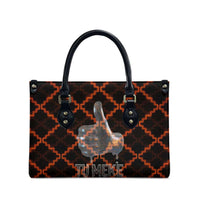 Tu Meke Maori New Zealand Slang Leather Bag with Glow Neon Step Style