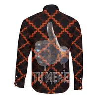 Tu Meke Maori New Zealand Slang Long Sleeve Button Shirt with Glow Neon Step Style TS04 - Polynesian Pride