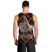 Tu Meke Maori New Zealand Slang Men Tank Top with Glow Neon Step Style TS04 - Polynesian Pride